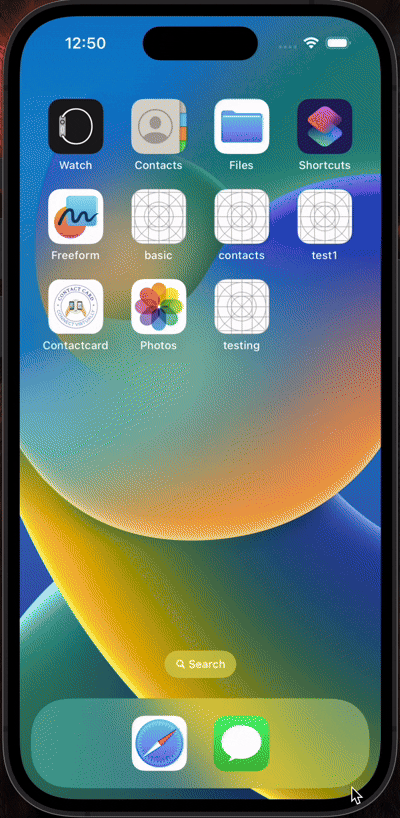 Contactcard App Demo